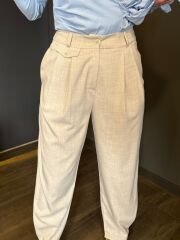 HAVUÇ MODEL KETEN PANTOLON