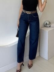 LEOPAR KEMERLİ MOM JEAN