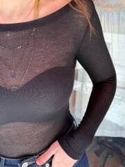KAYIK YAKA TRANSPARAN BODY