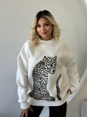LEOPAR BASKILI SWEAT