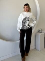 LEOPAR BASKILI SWEAT