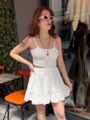 KETEN KISA ETEKLİ CROP TAKIM
