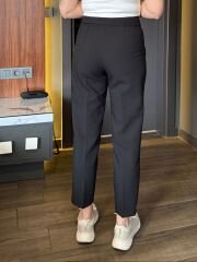 SİYAH ÖNÜ FİLETOLU FİT KALIP PANTOLON