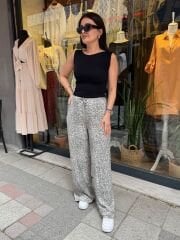 BELİ LASTİKLİ SATEN PANTOLON