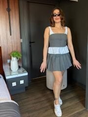 TASARIM GARNİLİ ETEK CROP TAKIM