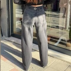 BAGGY FIT YIKAMALI SİYAH KOT PANTOLON