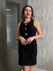 SIFIR KOL KALEM ELBİSE