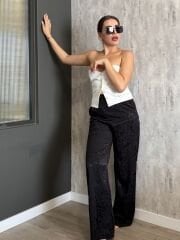 DESENLİ SATEN PANTOLON