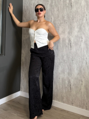 DESENLİ SATEN PANTOLON