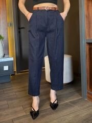 KEMERLİ HAVUÇ MODEL DENİM PANTOLON