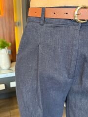 KEMERLİ HAVUÇ MODEL DENİM PANTOLON